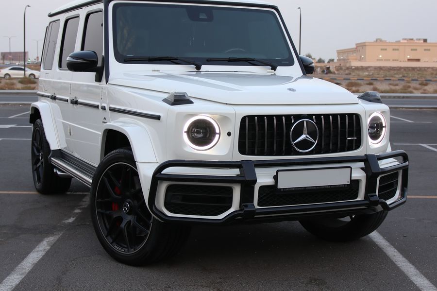 White Mercedes G-Class tinted at the customer's home
